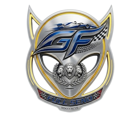 Dark and gold Gridfellas Let’s Go winged shield