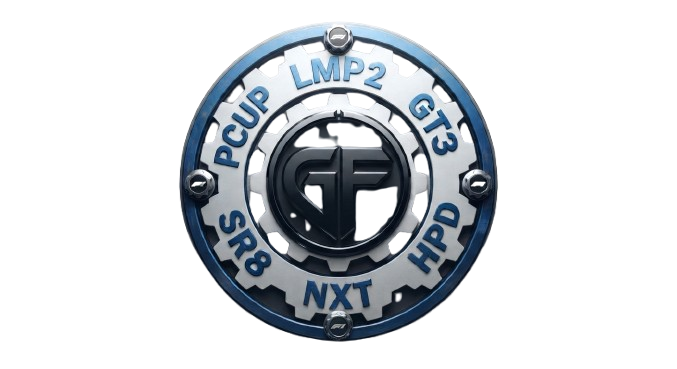 Compact PCup LMP2 GT3 and NXT racing-class badge