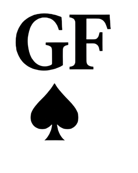 Minimal black GF ace and spade mark