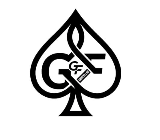 Black GF ace monogram inside a spade
